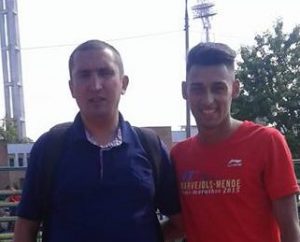 Antrenorul Prâsneac Cristian alături de Andrei Dorin Rusu