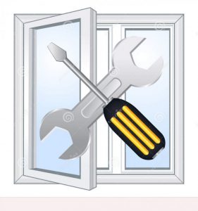 window-repair-workshop-vector-emblem