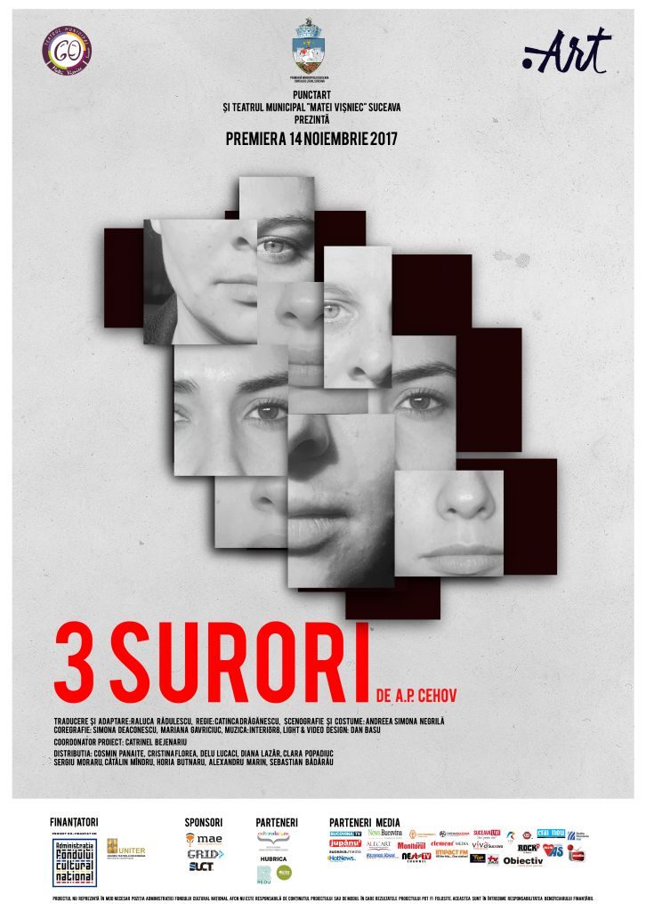 „3 Surori”, un spectacol inedit pe scena Teatrul Municipal „Matei Vișniec”