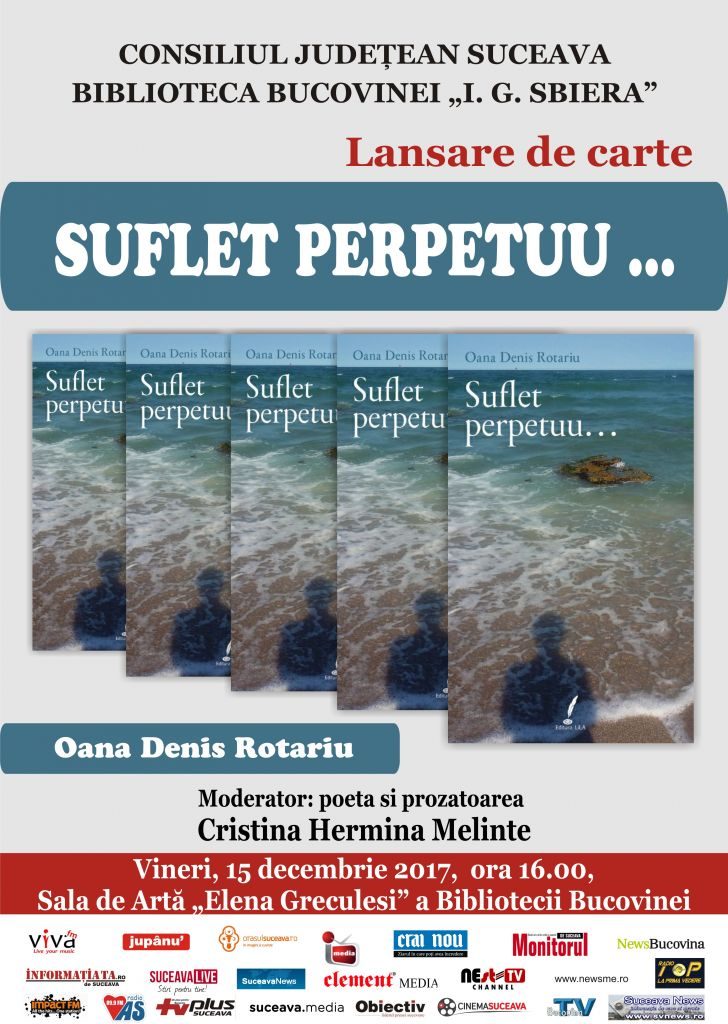 Lansarea cărții „Suflet perpetuu…”, la Biblioteca Bucovinei