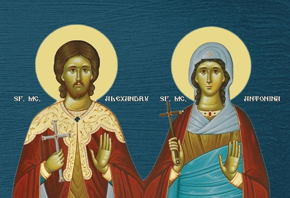 Calendar ortodox 10 iunie Sfinţii Mucenici Alexandru şi Antonina