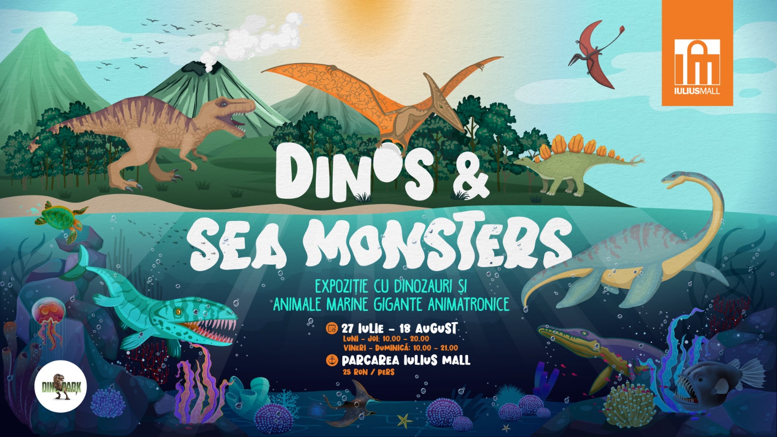 Dinos and Sea Monsters: expoziție de animale marine gigant și dinozauri ...